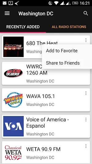 Washington DC Radio Stations - USA Screenshot 0