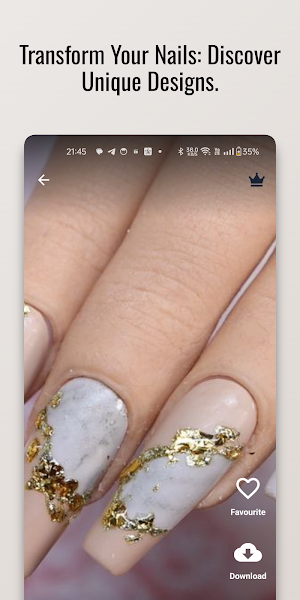 Gold Foil Magic Nail Design Screenshot 2