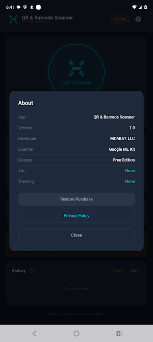 QR and Barcode Scanner Screenshot 3