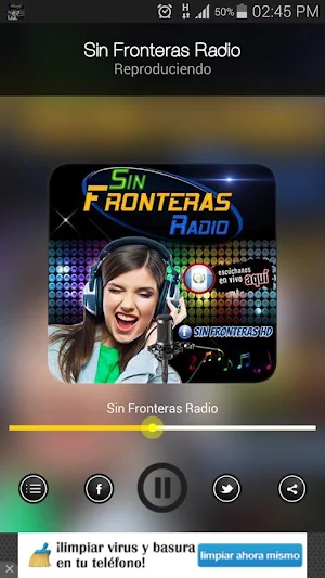 Sin Fronteras Radio HD Screenshot 0