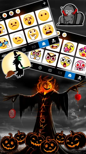Halloween Monster Keyboard Background Screenshot 3