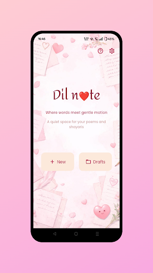Dil Note: Poem & Shayari Maker Screenshot 0