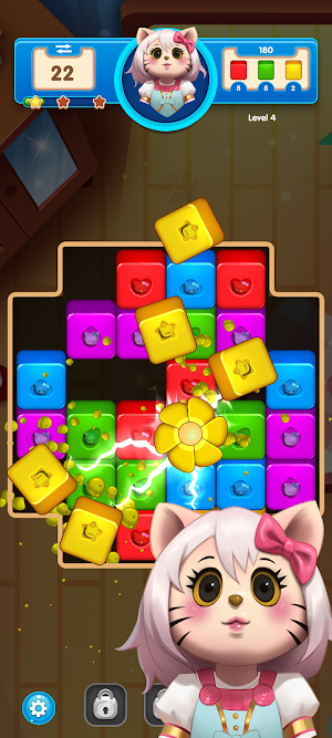 Kitty Girl Pop Blocks Screenshot 0