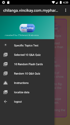 My Pharmacology Quiz App Screenshot 2
