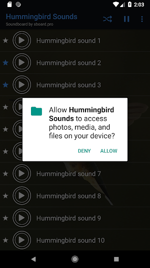 Hummingbird sounds ~ Sboard.pro Screenshot 1