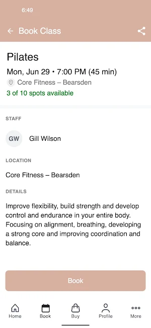 CORE Fitness & Pilates Screenshot 2