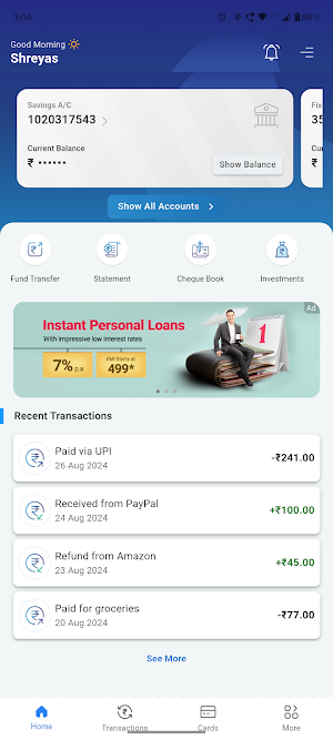 K Bank Screenshot 0