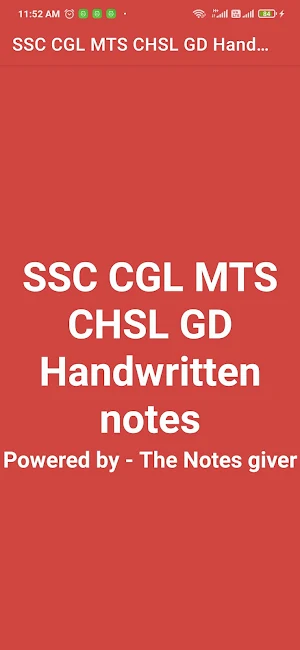 SSC CGL MTS  Handwritten notes Screenshot 0