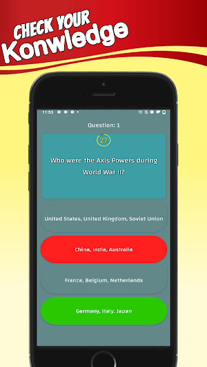 The History Of USA MCQ Quiz Screenshot 1