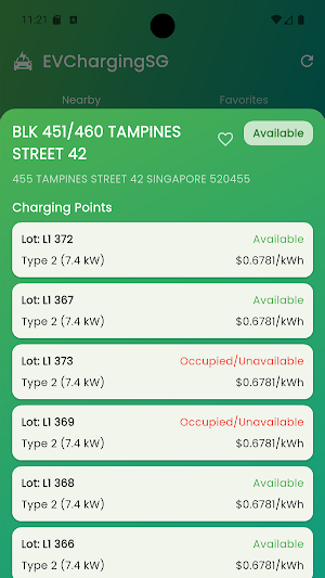 EV Charging Singapore Screenshot 0