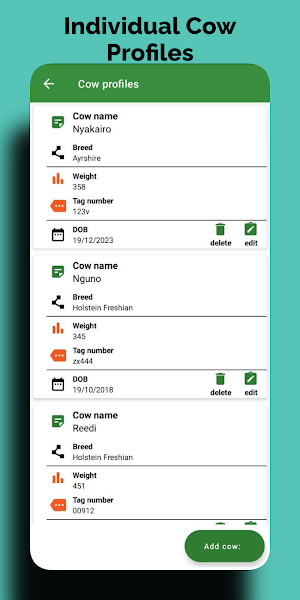 Dairy Cattle Management App Screenshot 1