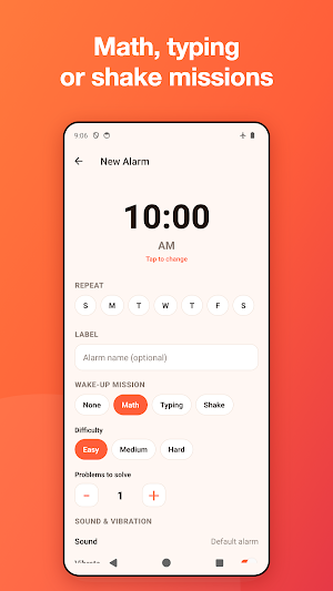 Alarm Clock with Math Missions Screenshot 3