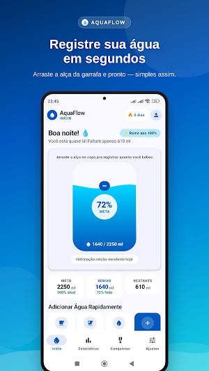 AquaFlow – Lembrete de Água Screenshot 0
