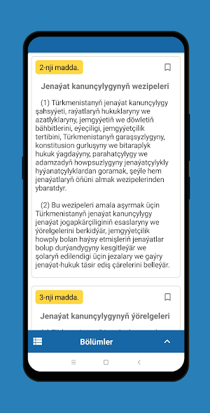 Türkmenistanyň Jenaýat kodeksi Screenshot 2
