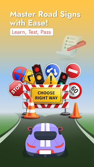 Traffic & Road Signs Test Quiz Screenshot 0