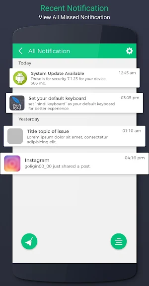 Notification History Screenshot 0