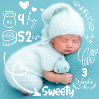 Baby photo stickers