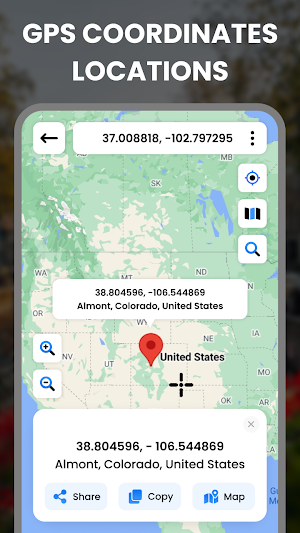 GPS Map Coordinates Locations Screenshot 0