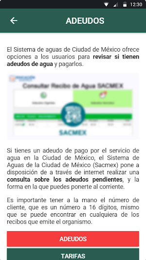Aguas Sacmex | Info Screenshot 1