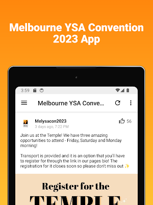 Melbourne YSA Convention 2023 Screenshot 2