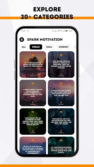 Spark Motivation: Daily Quotes Screenshot 1
