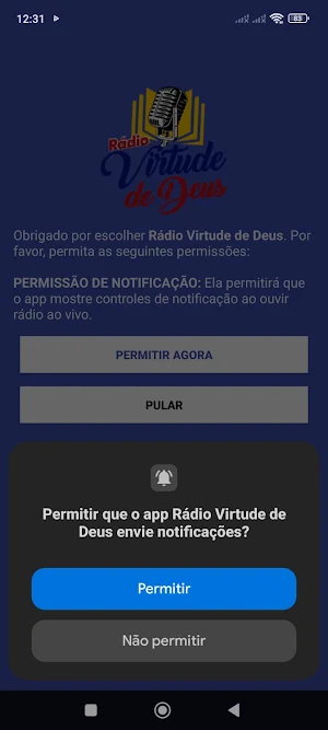 Rádio Virtude de Deus Screenshot 2
