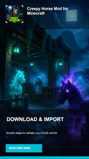 Creepy Horse Mod for Minecraft Screenshot 1