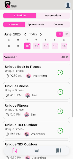 Unique Fitness Screenshot 0