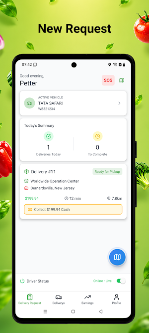 Exicube Grocery Driver Screenshot 1