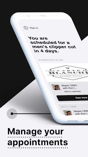 Carte Blanche Barber Social Screenshot 0