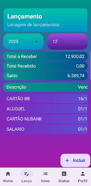 Orçamento Familiar Fácil Screenshot 1