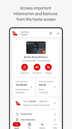 Qantas Money Credit Cards Screenshot 1