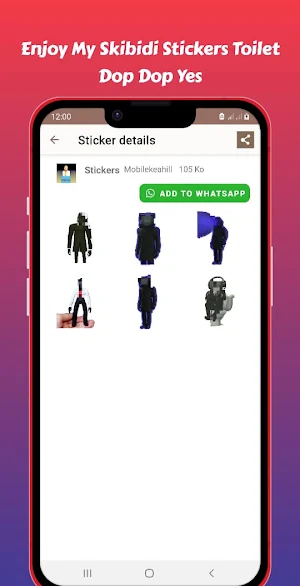 Skibidi toilet monster sticker Screenshot 3