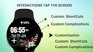 Flower Digital Face Watch Screenshot 3