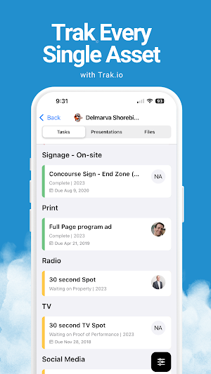 Trak - Sponsorship Screenshot 1