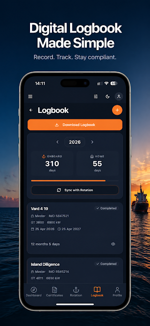 My CrewID: Seaman Logbook Screenshot 3