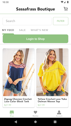Sassafrass Boutique Screenshot 1