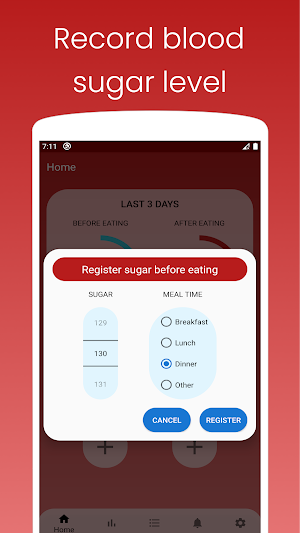 Glucose Blood Sugar Tracker Screenshot 1