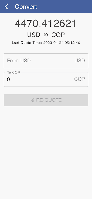 USD to COP Screenshot 1