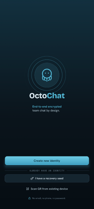 OctoChat: Secure Team Chat Screenshot 0