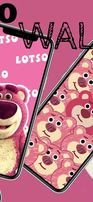 Cute Lotso Pink Bear Wallpaper Screenshot 1