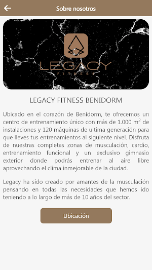 LEGACY FITNESS GYM APP Screenshot 2