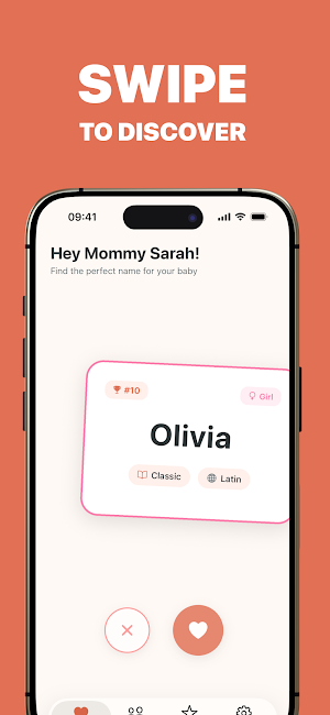Namio - Baby Name Matcher Screenshot 0