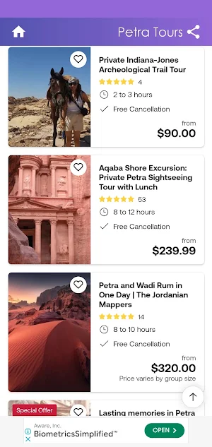 Petra Tours Screenshot 3