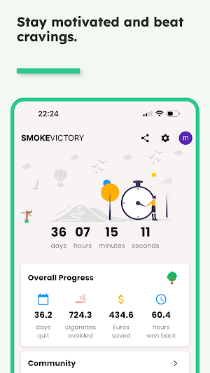 SmokeVictory: Quit smoking now Screenshot 1