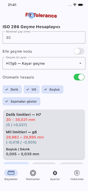 Fit Tolerance Screenshot 1