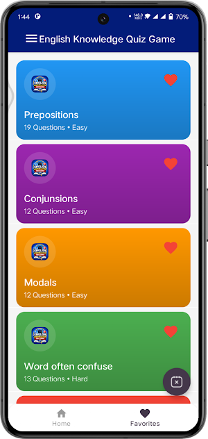English Knowledge Quiz Game Screenshot 2