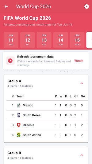 Live Me - Live Soccer Scores Screenshot 2