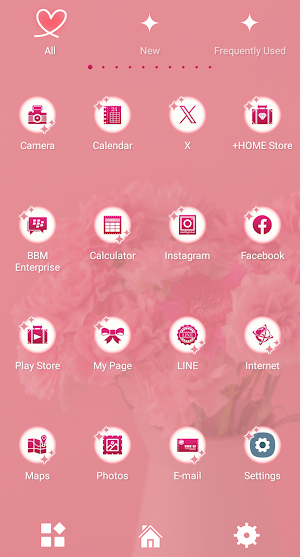 Pink Carnations Theme +HOME Screenshot 2