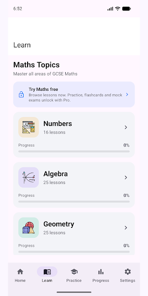 GCSE Learn Screenshot 1